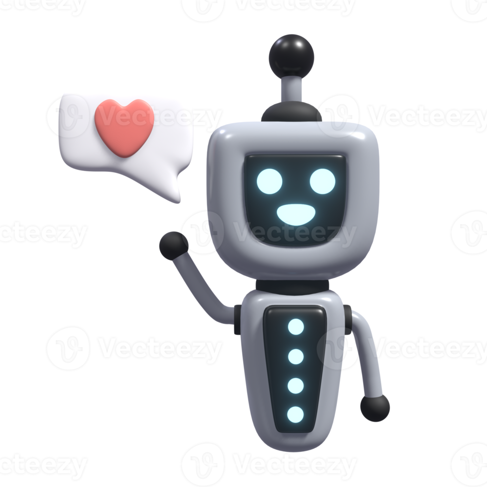 3d illustration de robot png