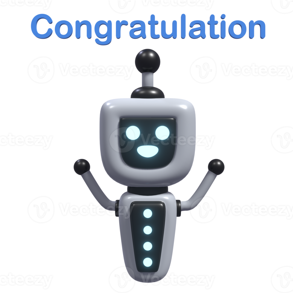 3D Illustration of Robot png