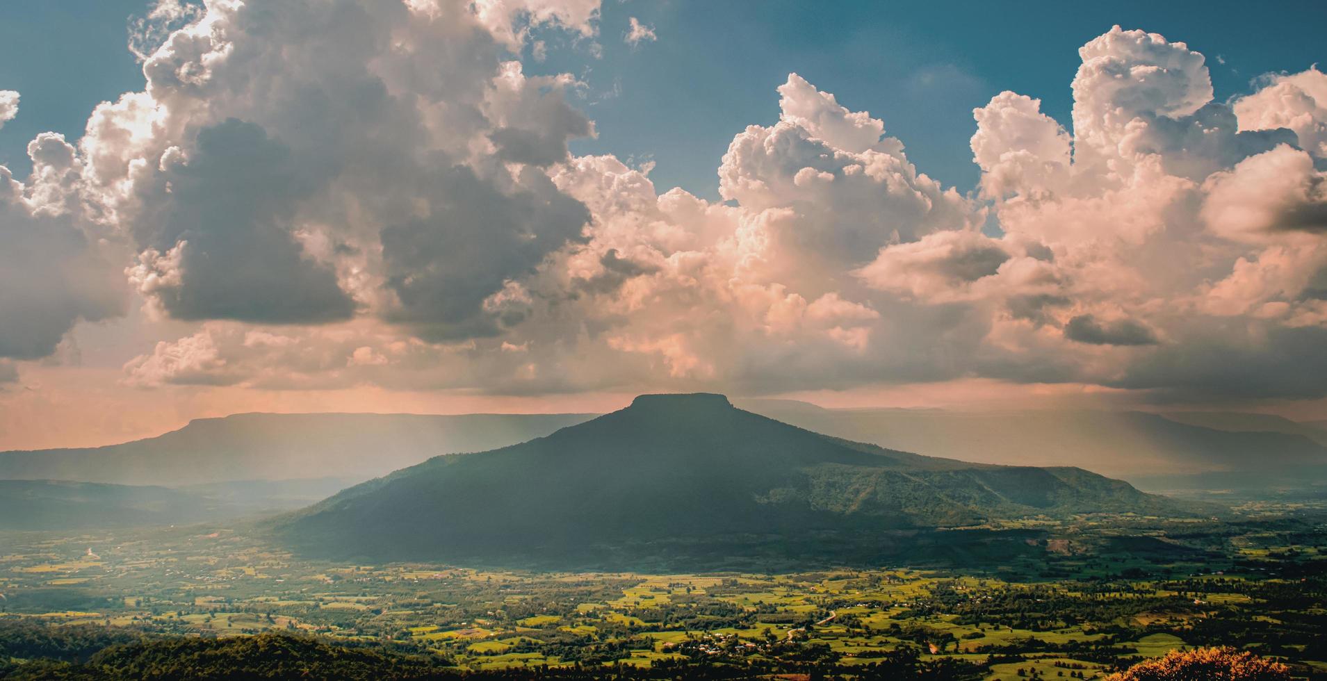 cloudy over mountain landscape in Thailand photo