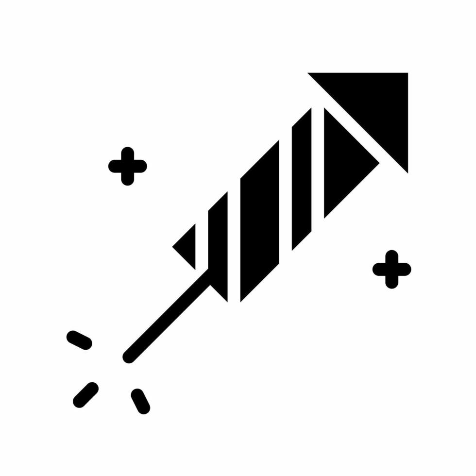 Rocket firework icon simple vector illustration.