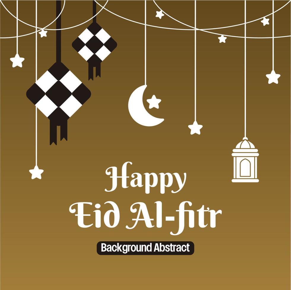 editable eid sale poster template. with diamond ornaments, moon, stars and lanterns. Design for social media and web. Islamic vector illustration