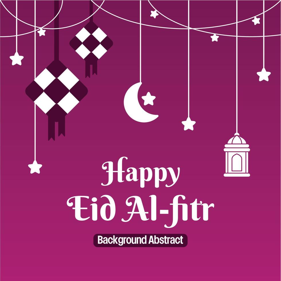 editable eid sale poster template. with diamond ornaments, moon, stars and lanterns. Design for social media and web. Islamic vector illustration