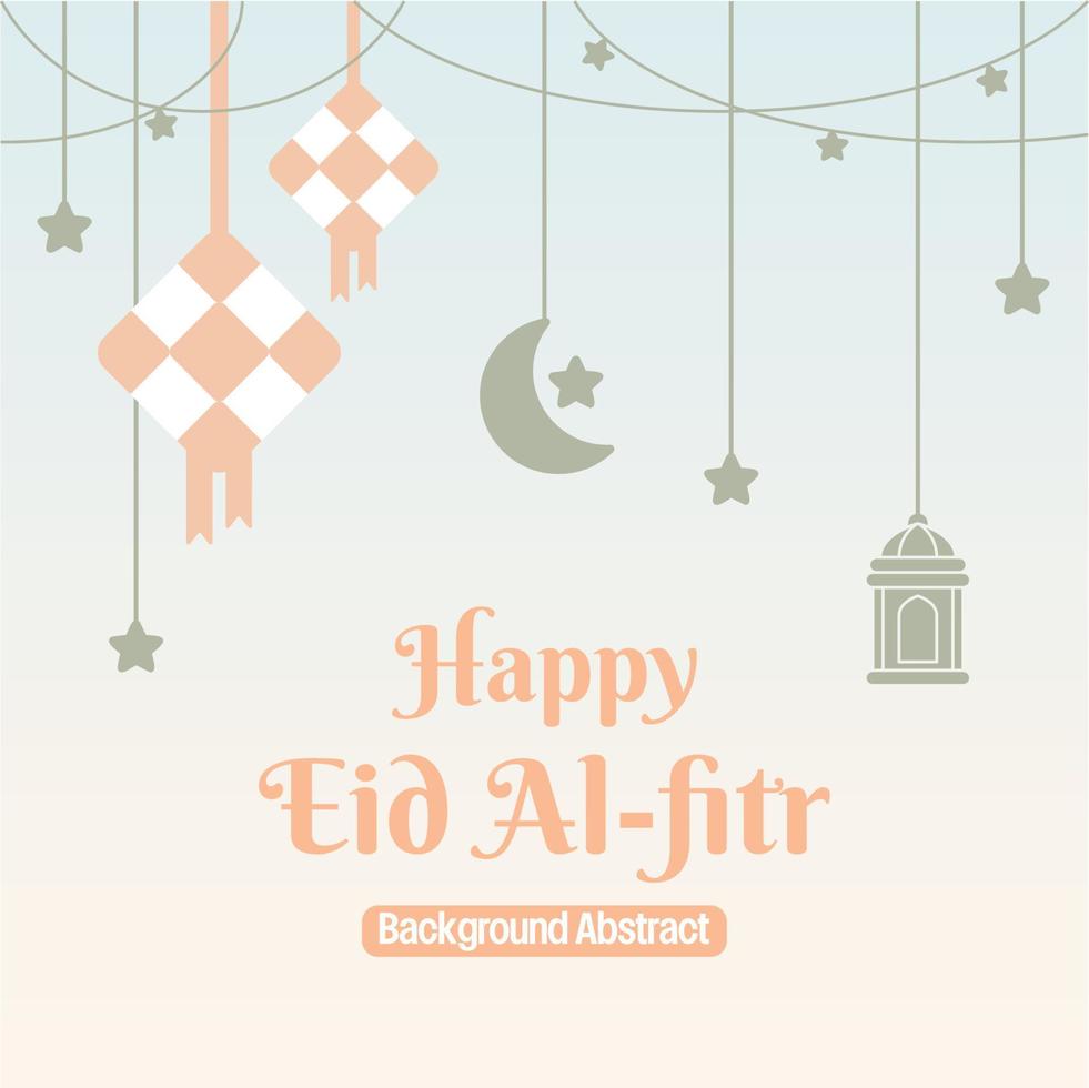 editable eid sale poster template. with diamond ornaments, moon, stars and lanterns. Design for social media and web. Islamic vector illustration