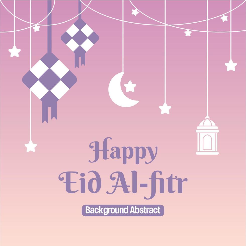 editable eid sale poster template. with diamond ornaments, moon, stars and lanterns. Design for social media and web. Islamic vector illustration