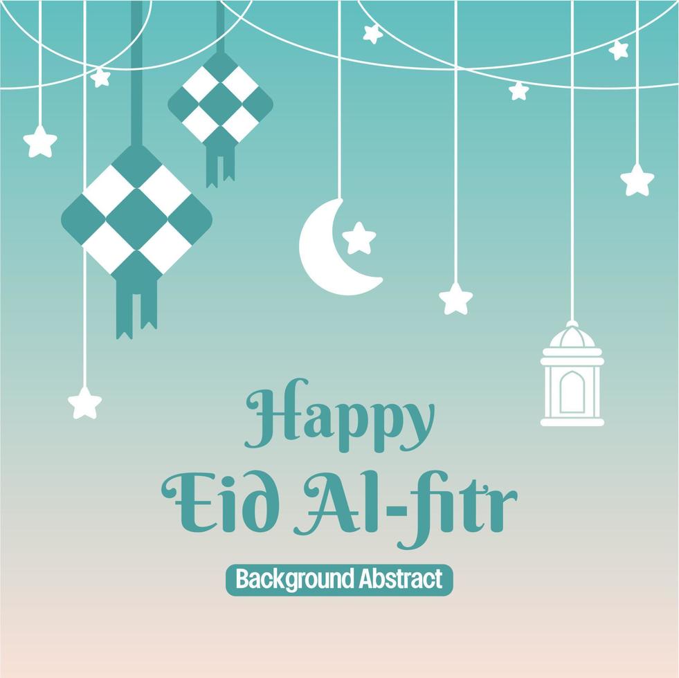 editable eid sale poster template. with diamond ornaments, moon, stars and lanterns. Design for social media and web. Islamic vector illustration
