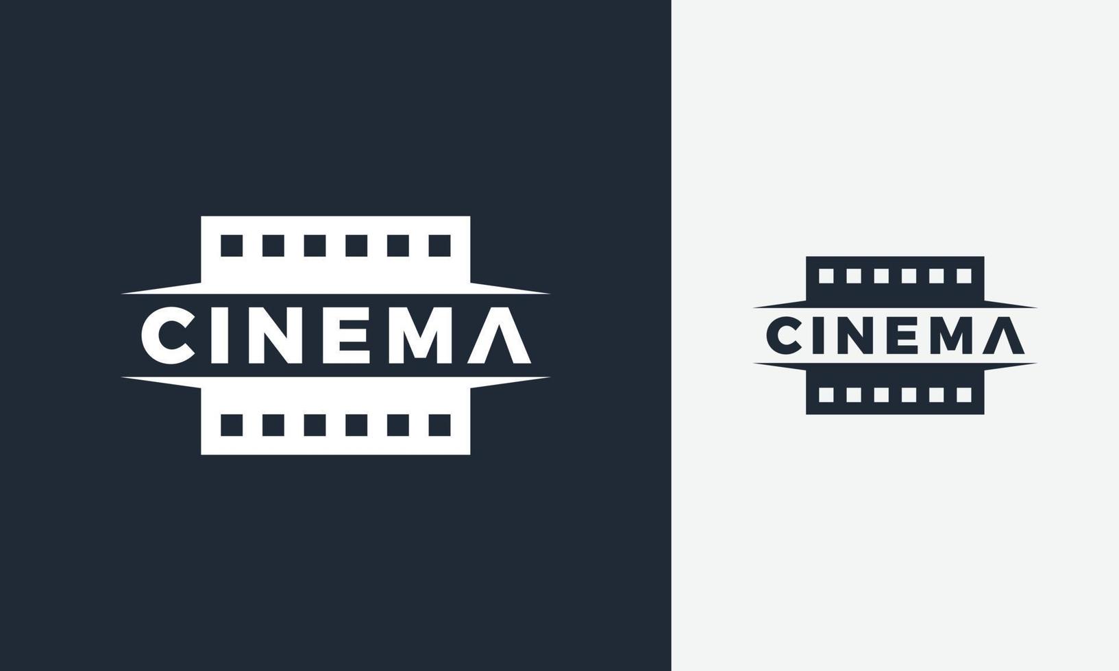 sencillo cine película logo vector