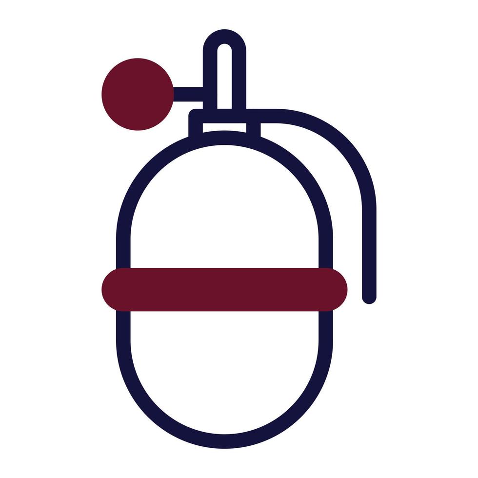 grenade icon duotone maroon navy colour military symbol perfect. vector