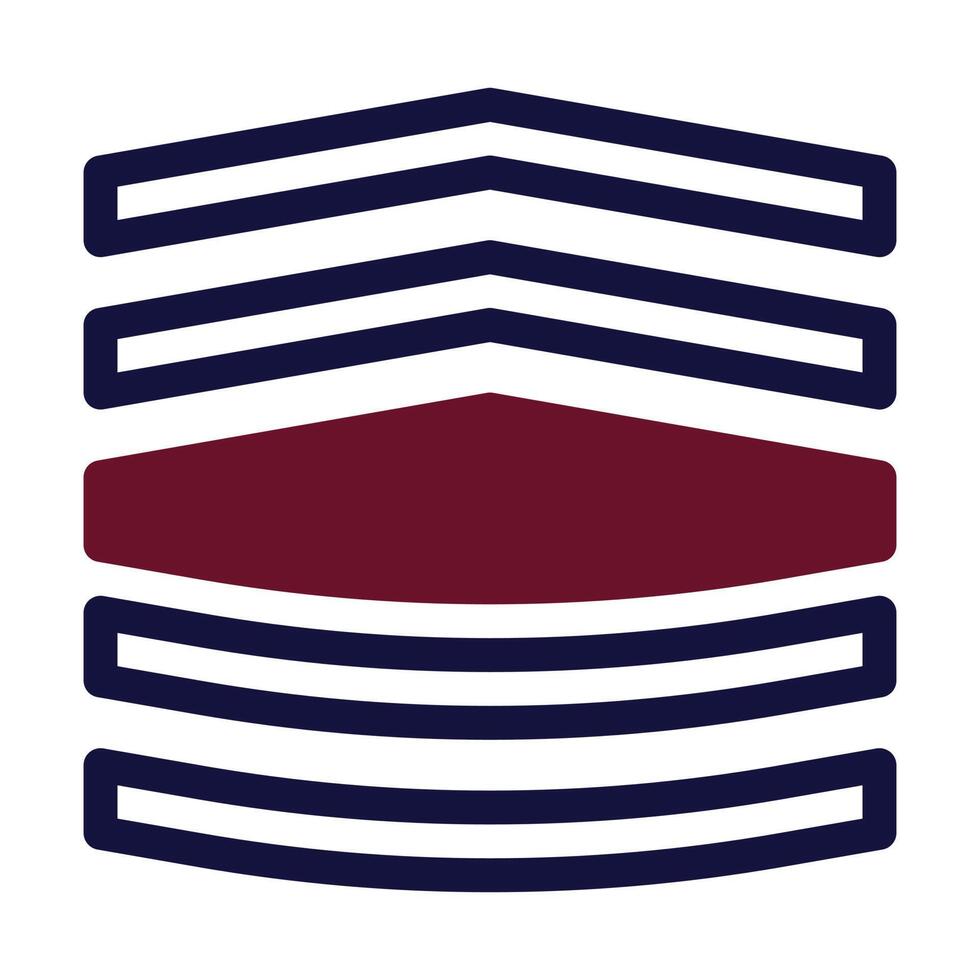 Insignia icono duotono granate Armada color militar símbolo Perfecto. vector