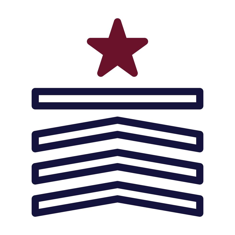 Insignia icono duotono granate Armada color militar símbolo Perfecto. vector