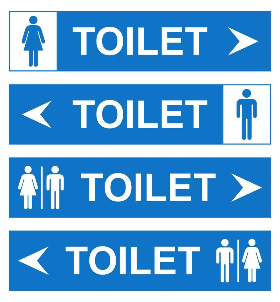 toilet sign printable public signage symbol wc simple blue minimalist man woman silhouette design vector