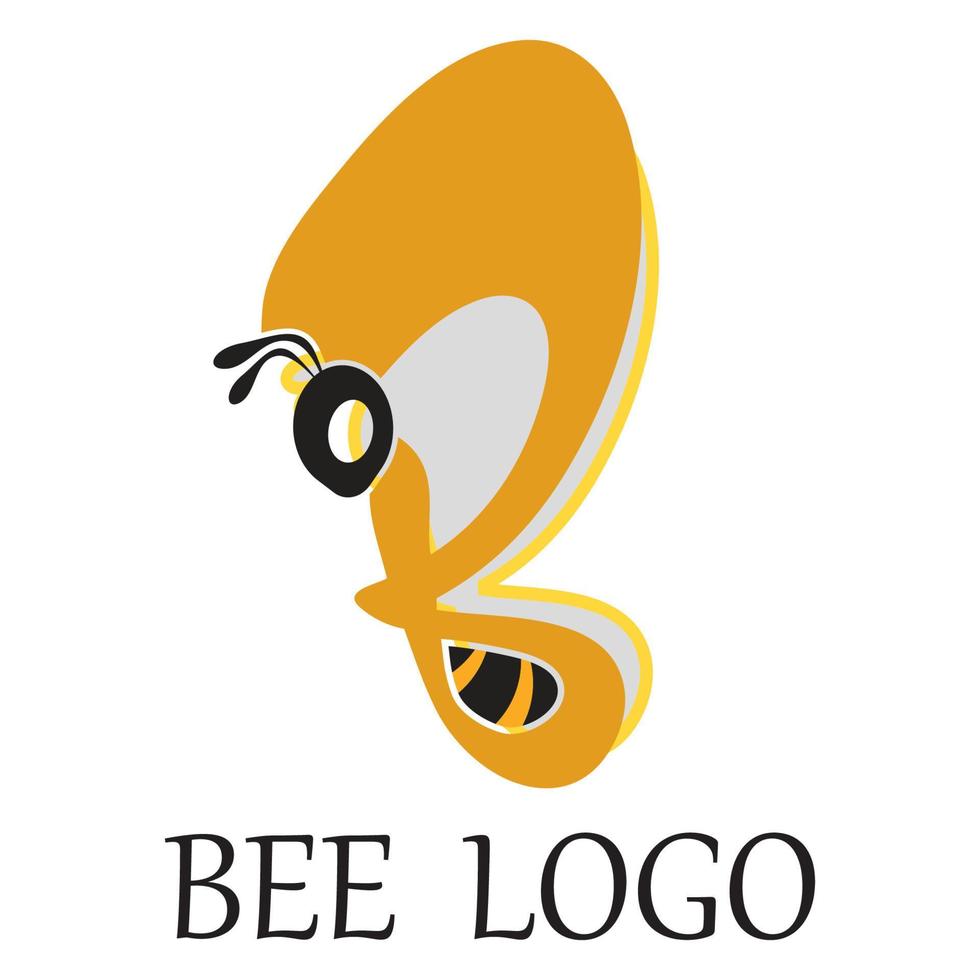 icono de diseño de ilustraciones de logotipo de abeja vector