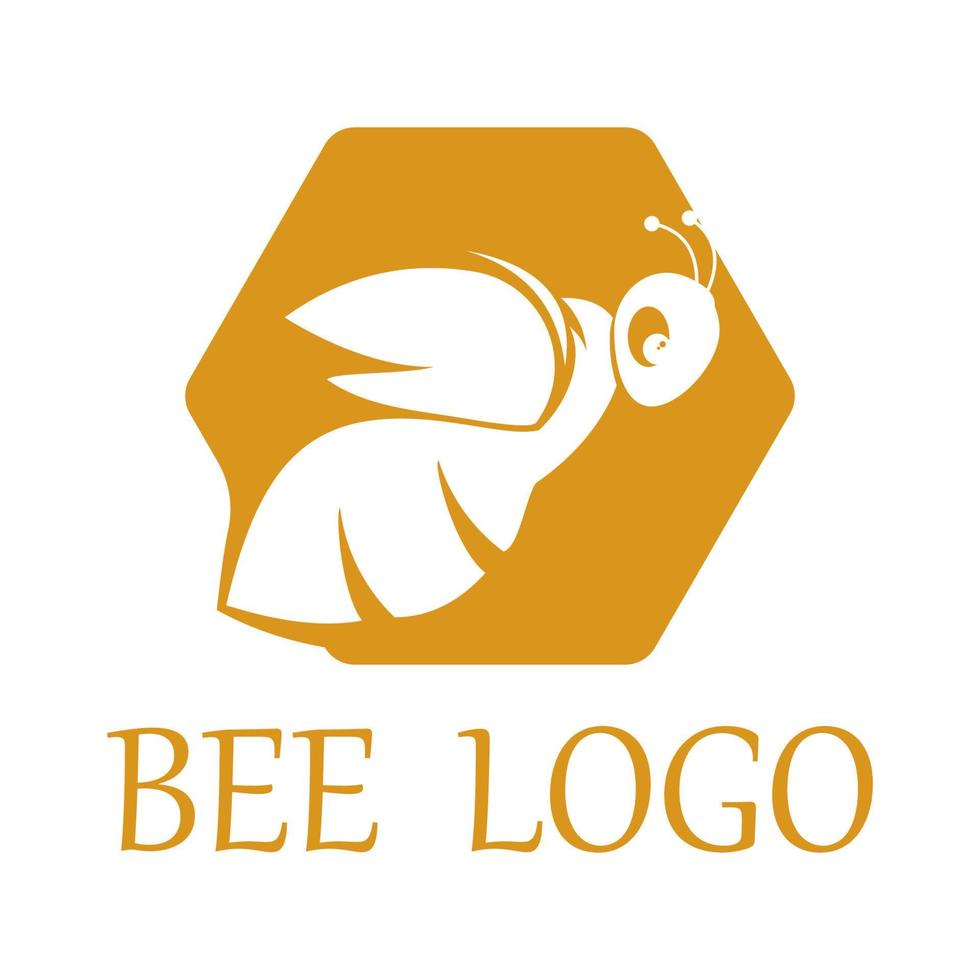 icono de diseño de ilustraciones de logotipo de abeja vector