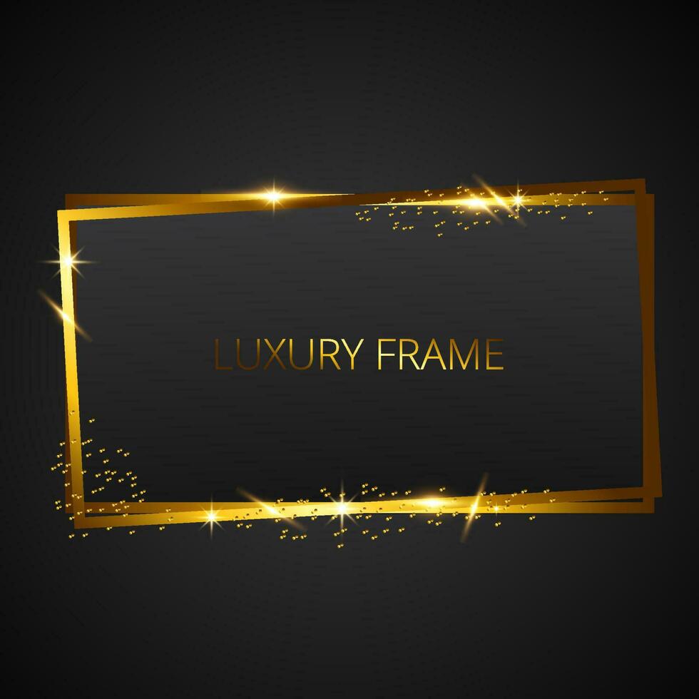 luxury gold frame illustration vector design