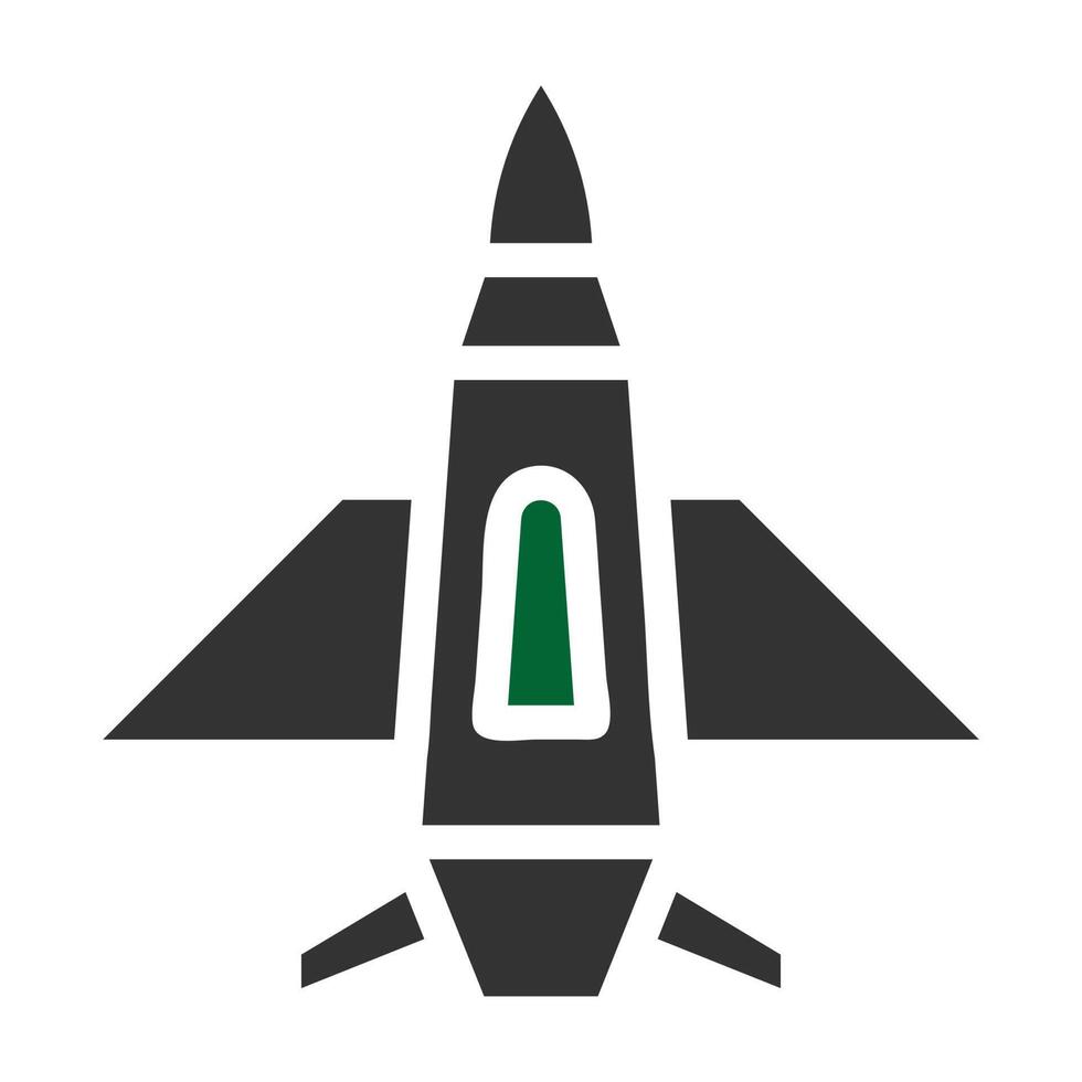 airplane icon solid grey green colour military symbol perfect. vector