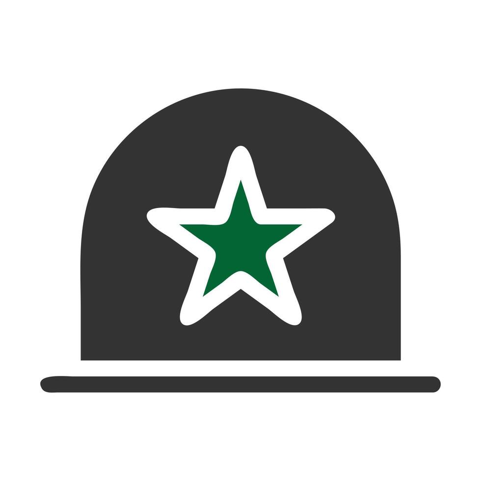 helmet icon solid grey green colour military symbol perfect. vector