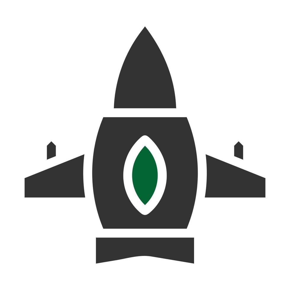 avión icono sólido gris verde color militar símbolo Perfecto. vector
