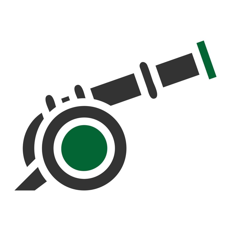 cannon icon solid grey green colour military symbol perfect. vector