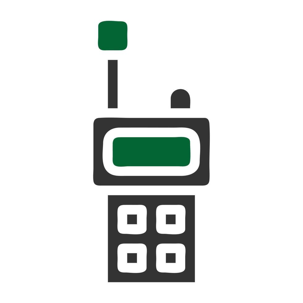 walkie talkie icon solid grey green colour military symbol perfect. vector