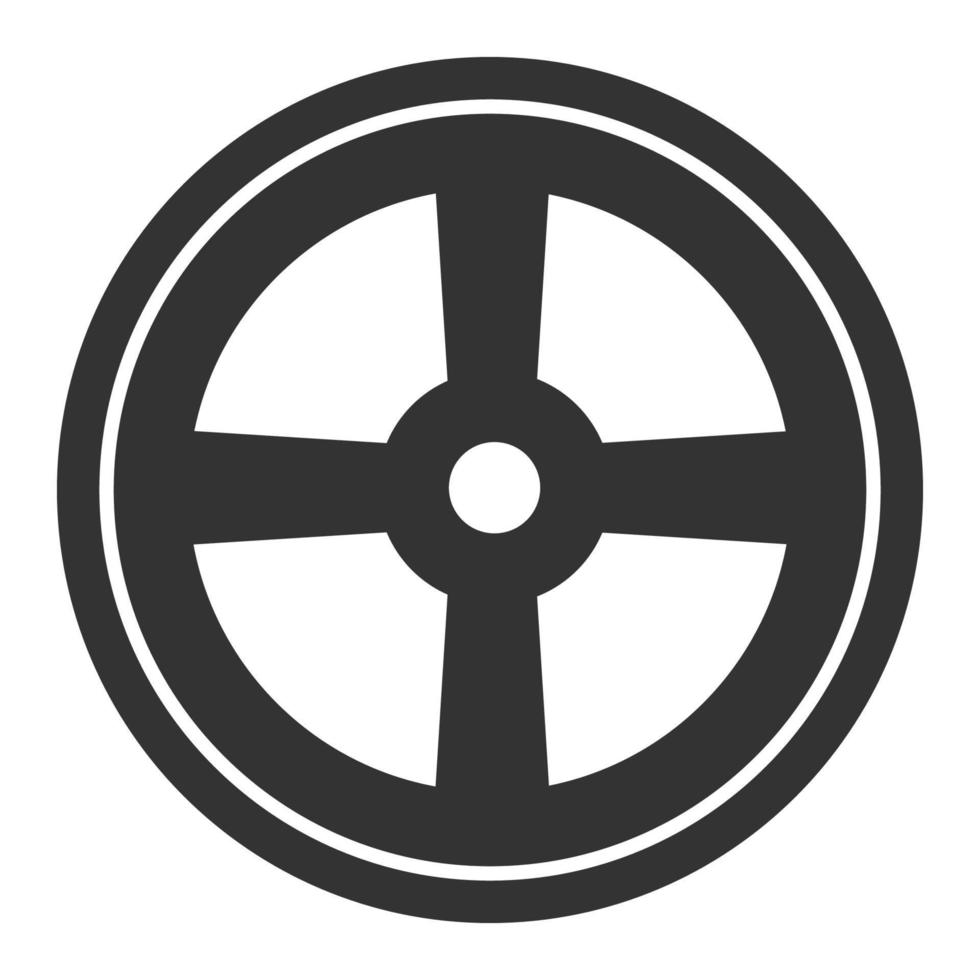 vintage wooden wheel vector icon