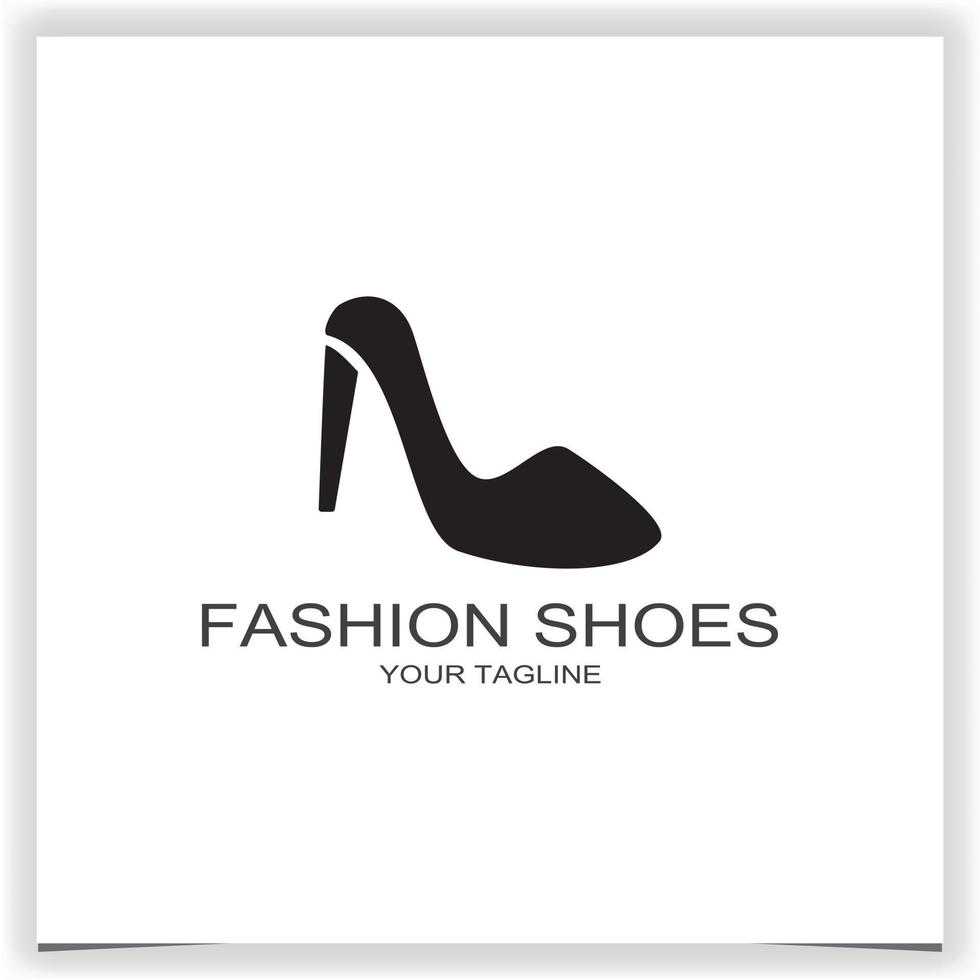 fashion women shoes logo premium elegant template vector eps 10