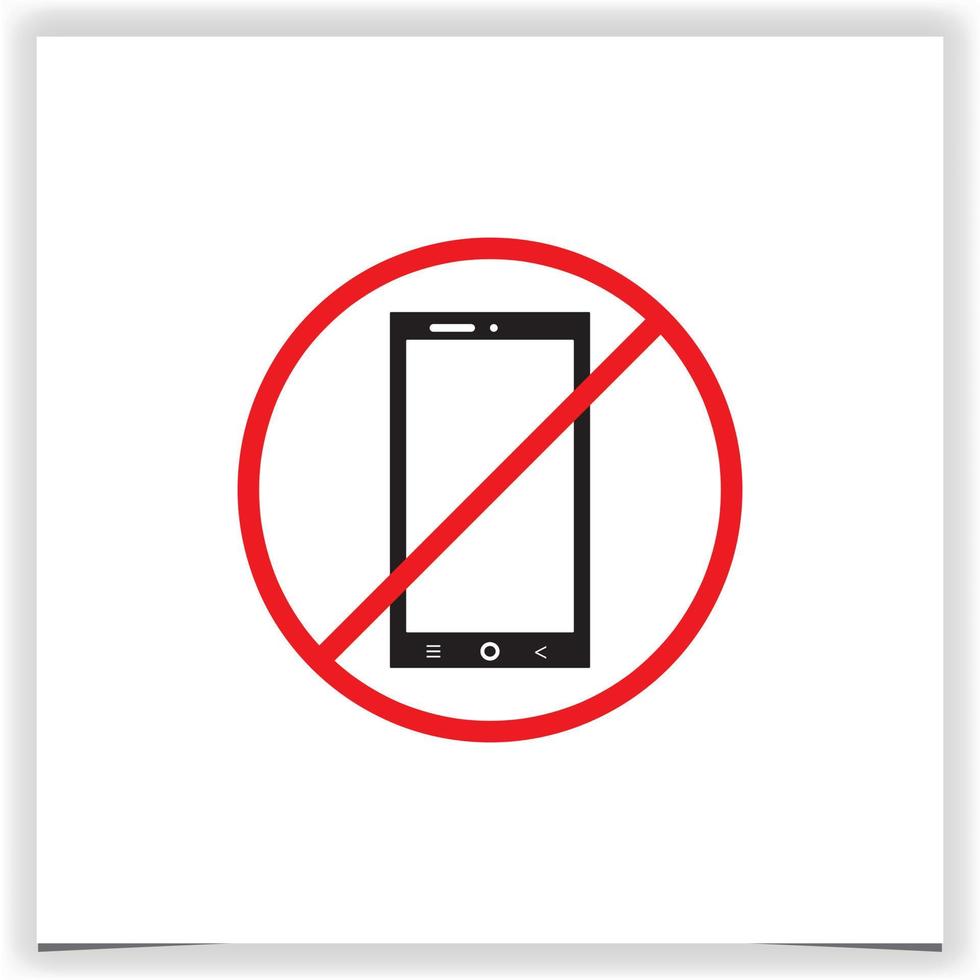 forbidden to use mobile phone, logo template illustration in trendy style. Suitable for various purposes vector