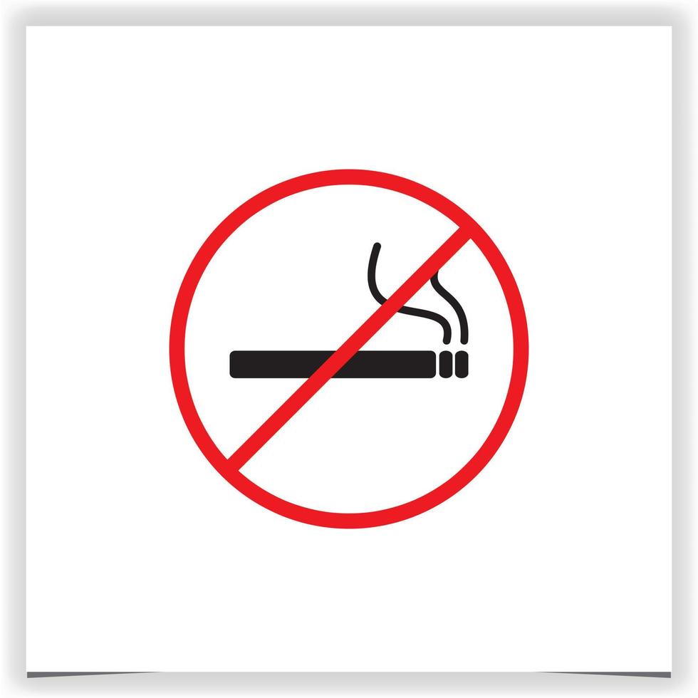 no smoking, logo template illustration in trendy style. Suitable for various purposes. vector