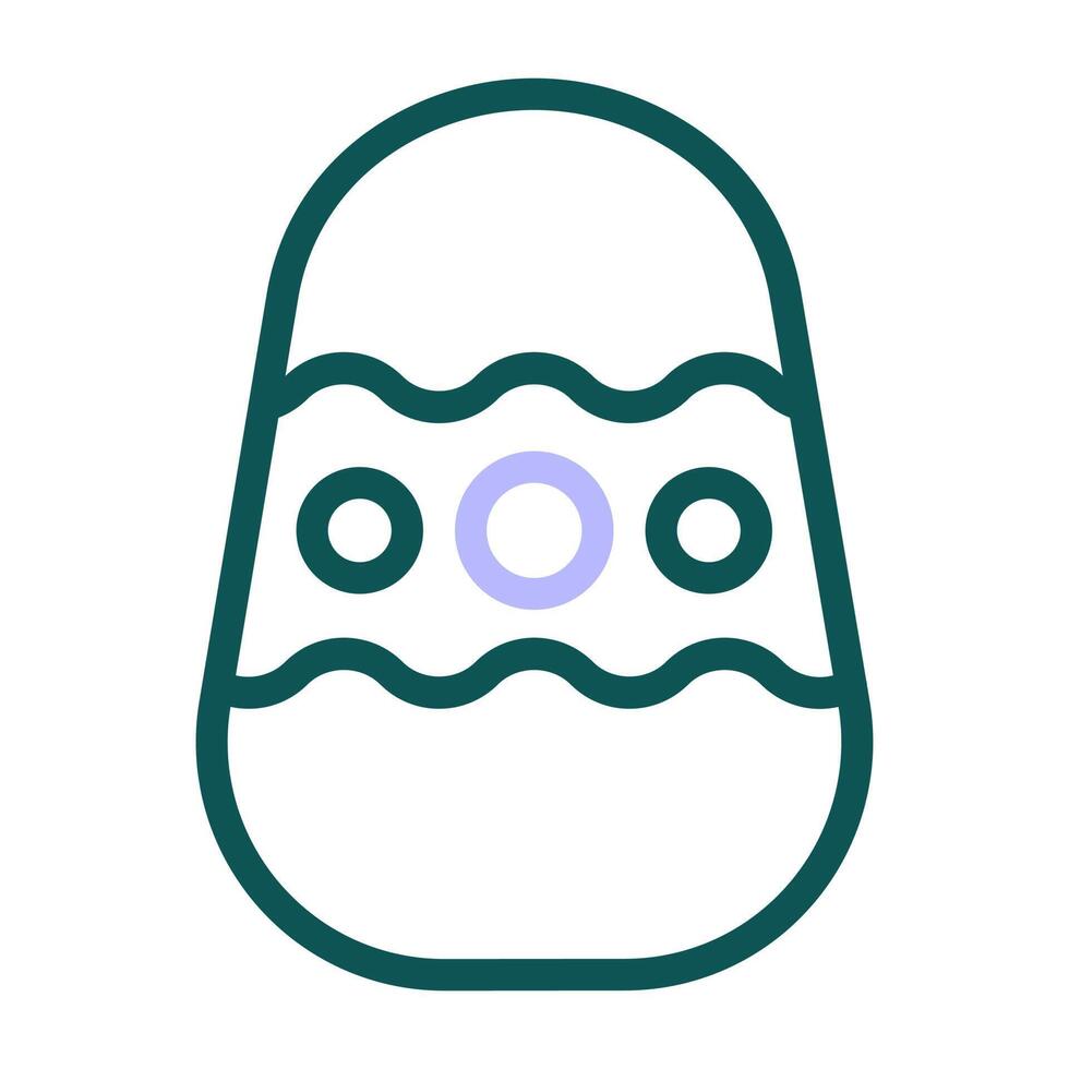 egg icon duocolor green purple colour easter symbol illustration. vector