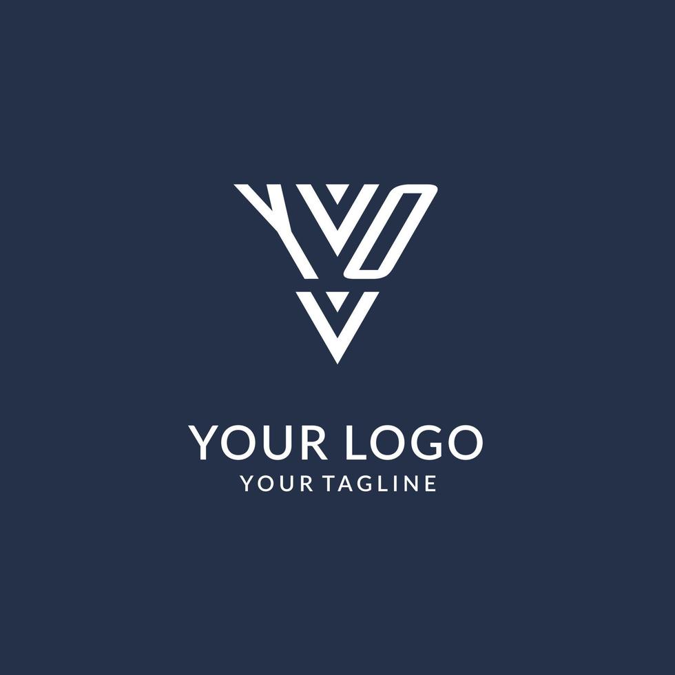 yo triángulo monograma logo diseño ideas, creativo inicial letra logo con triangular forma logo vector