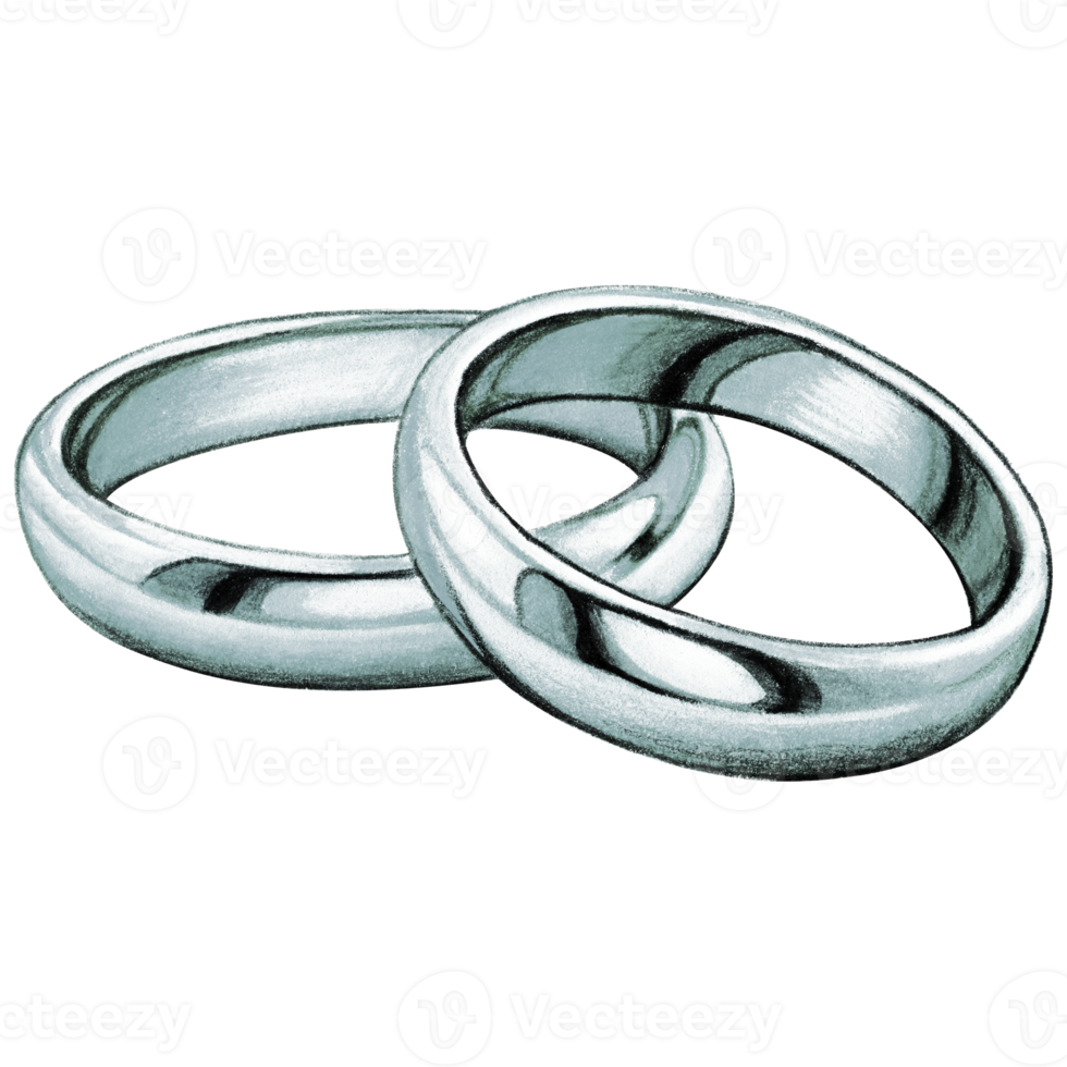 waterverf hand- getrokken bruiloft ringen png