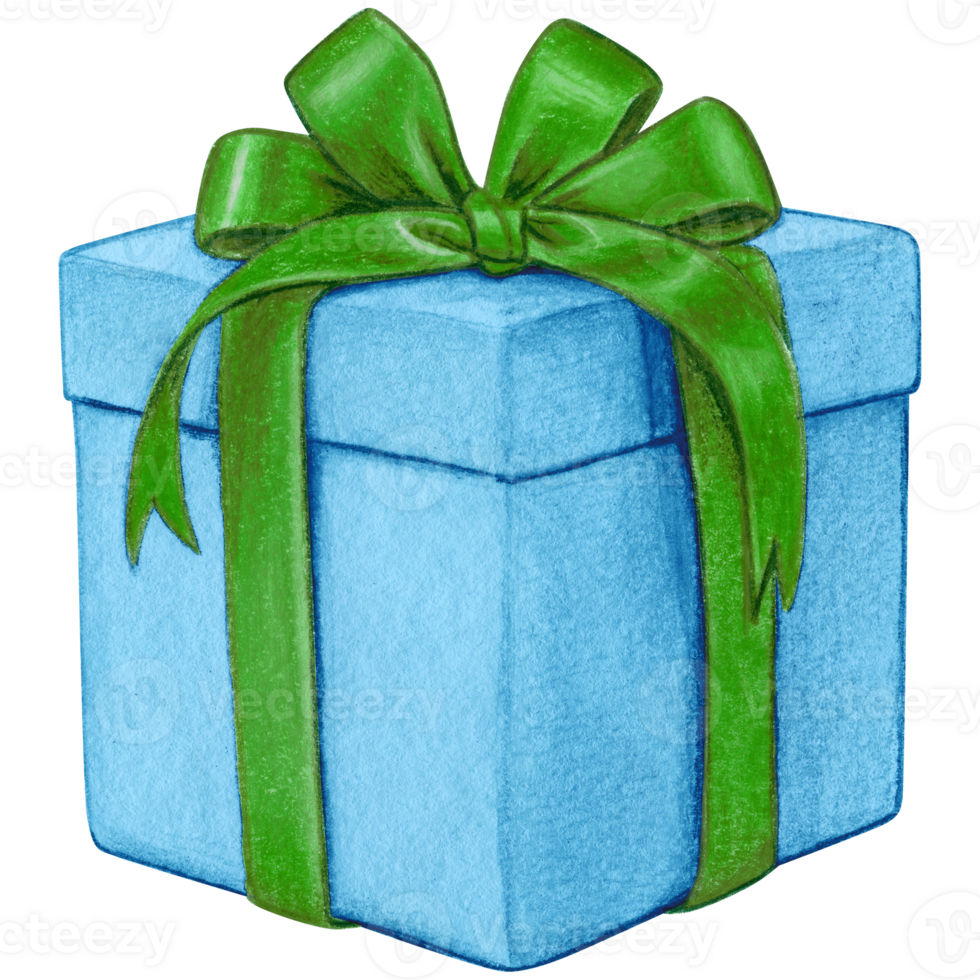 Watercolor hand drawn christmas gift png