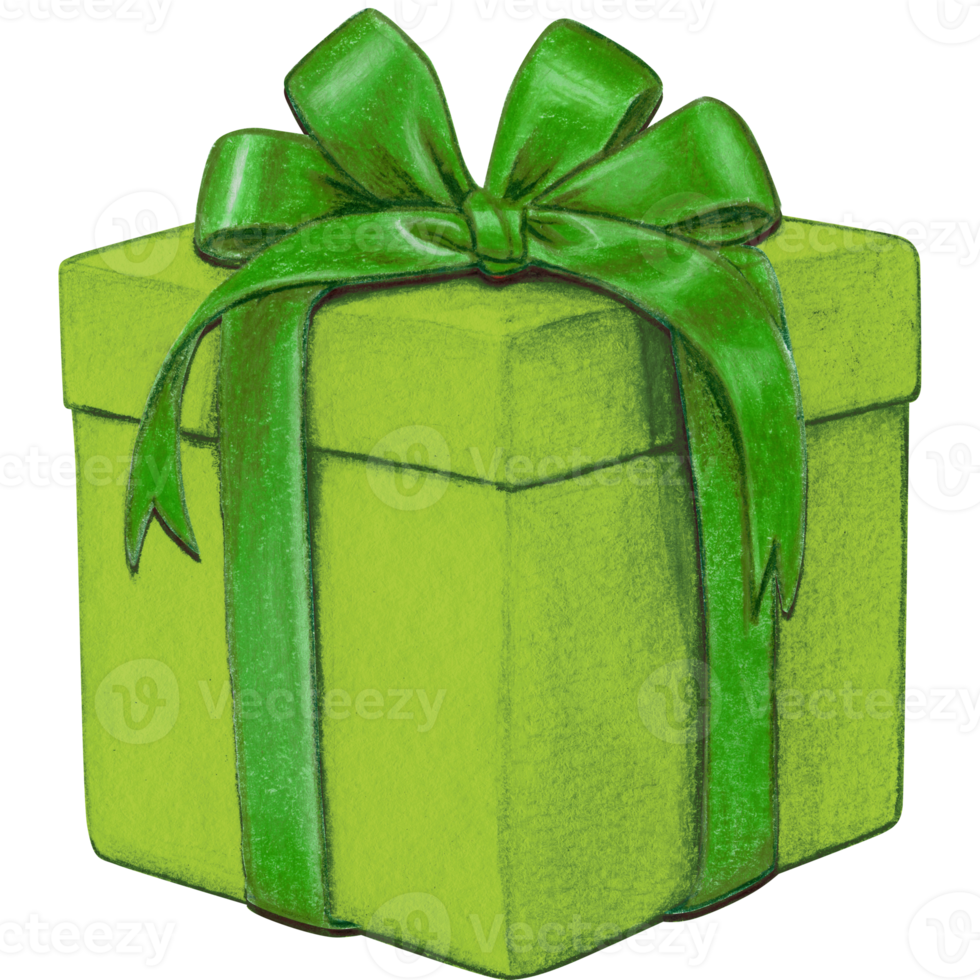 Watercolor hand drawn christmas gift png