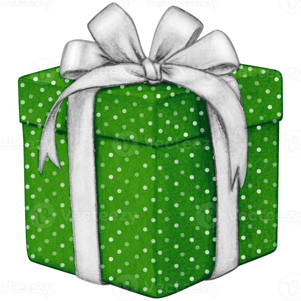 Watercolor hand drawn christmas gift png