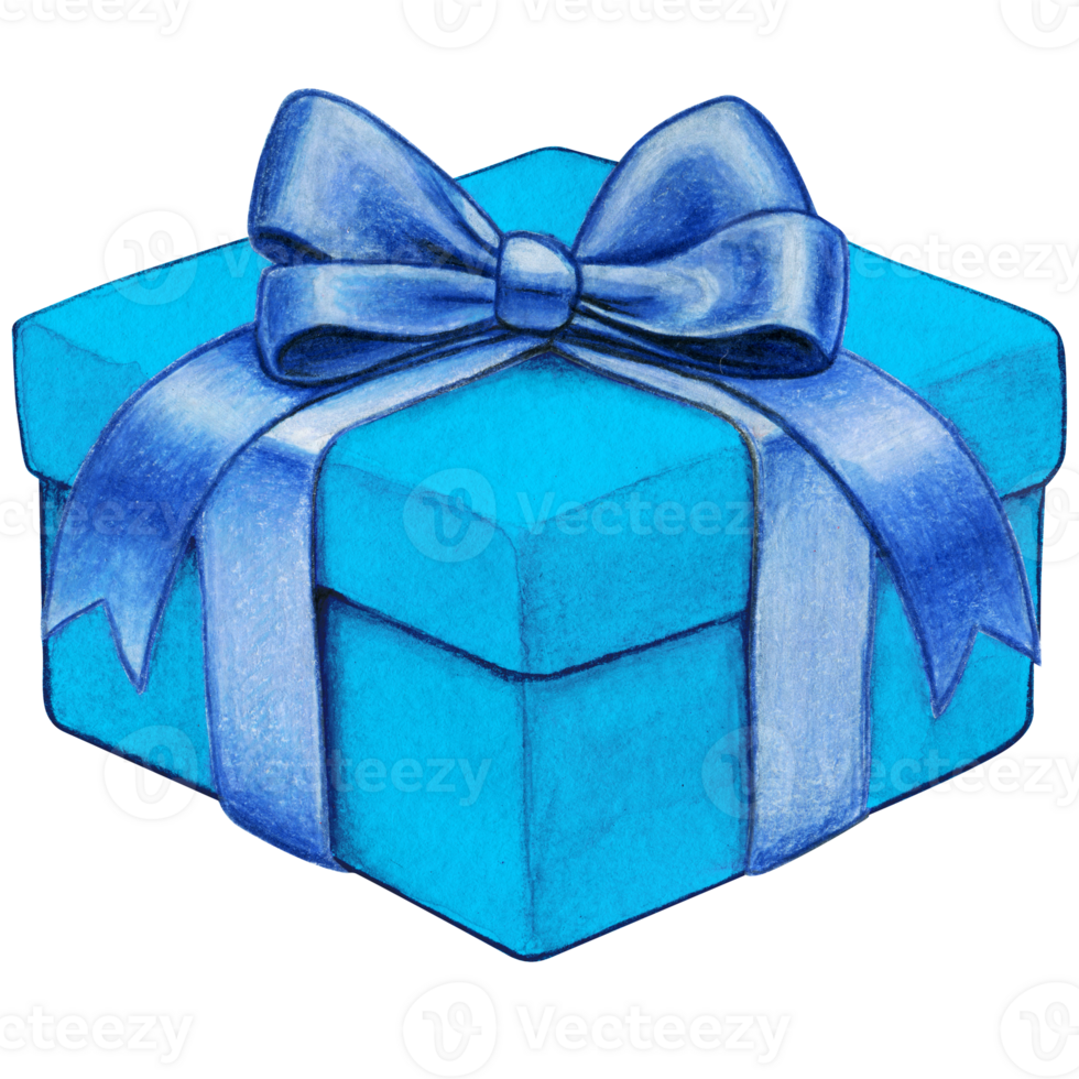 Watercolor hand drawn christmas gift png