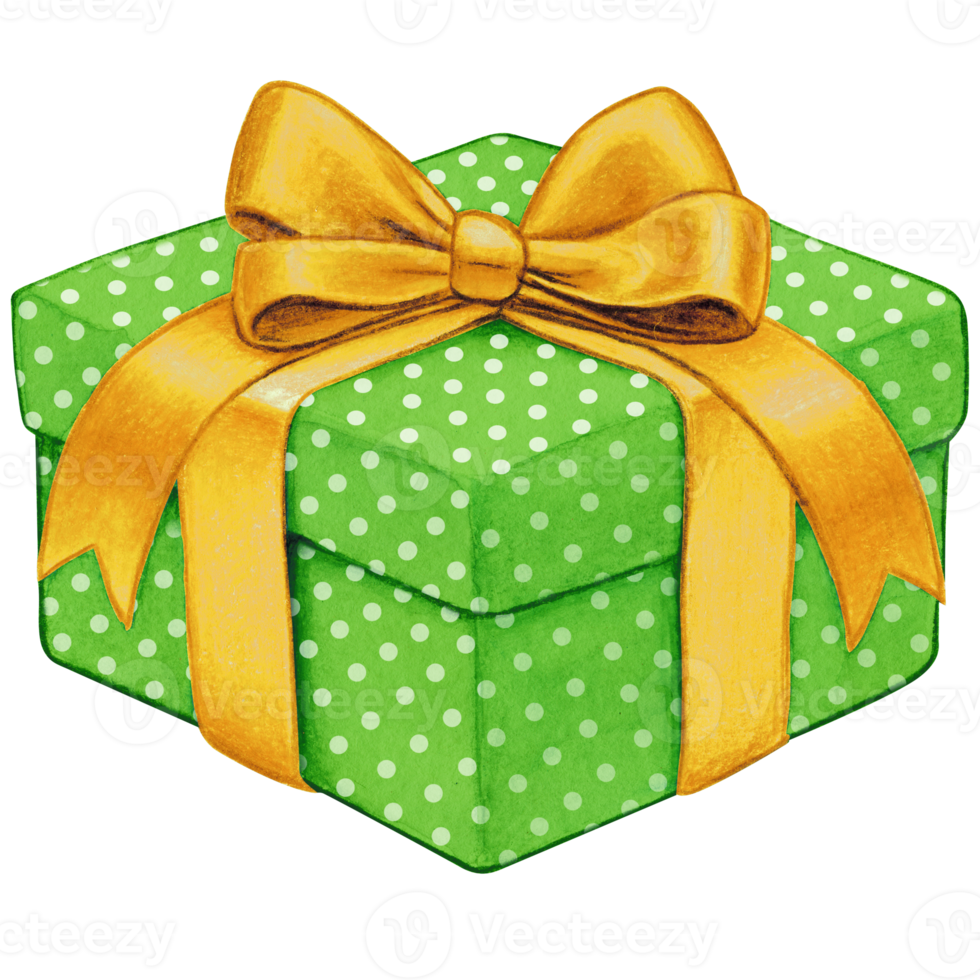 Watercolor hand drawn christmas gift png