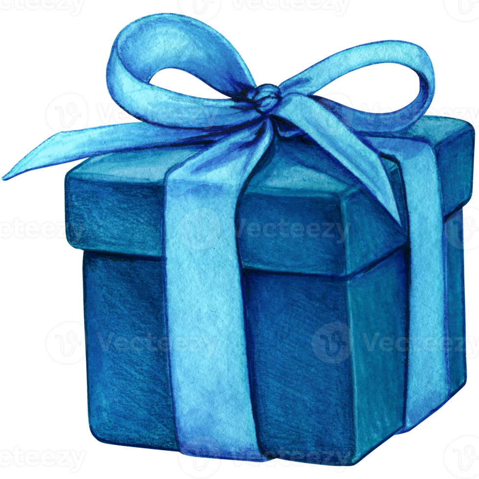 Watercolor hand drawn christmas gift png