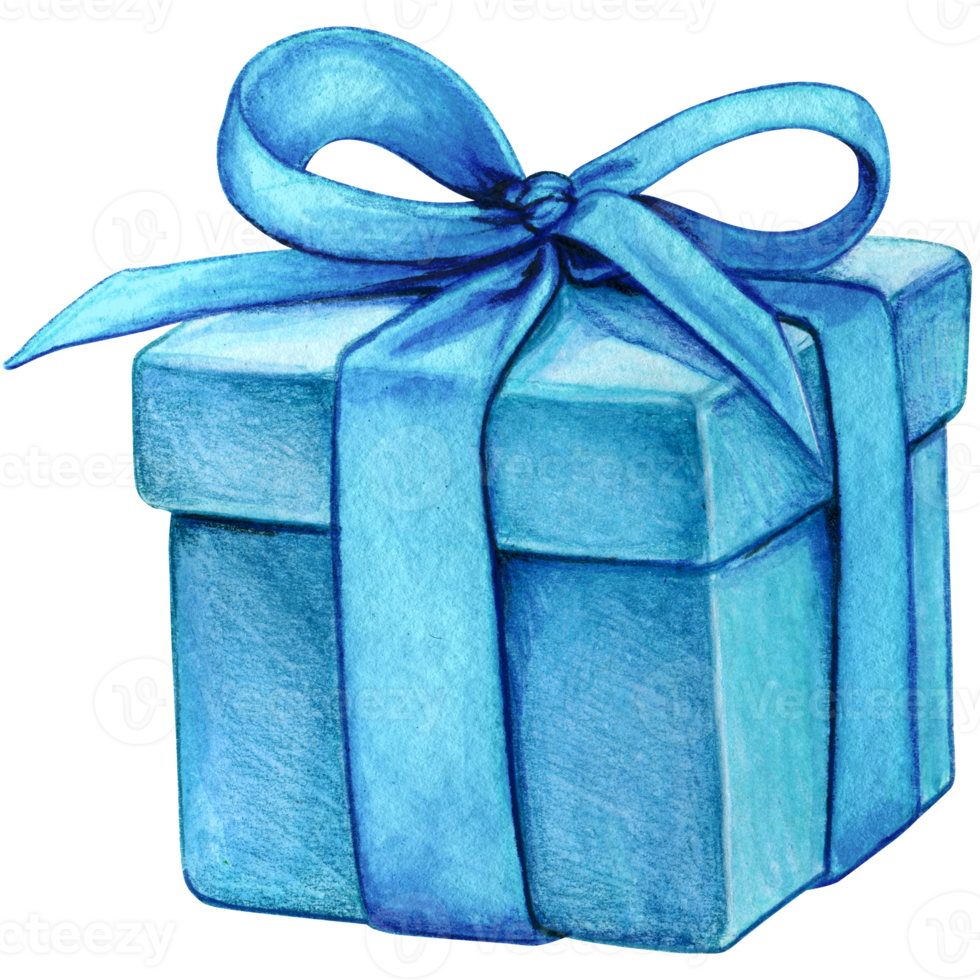 Watercolor hand drawn christmas gift png