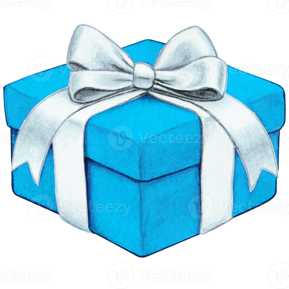 Watercolor hand drawn christmas gift png