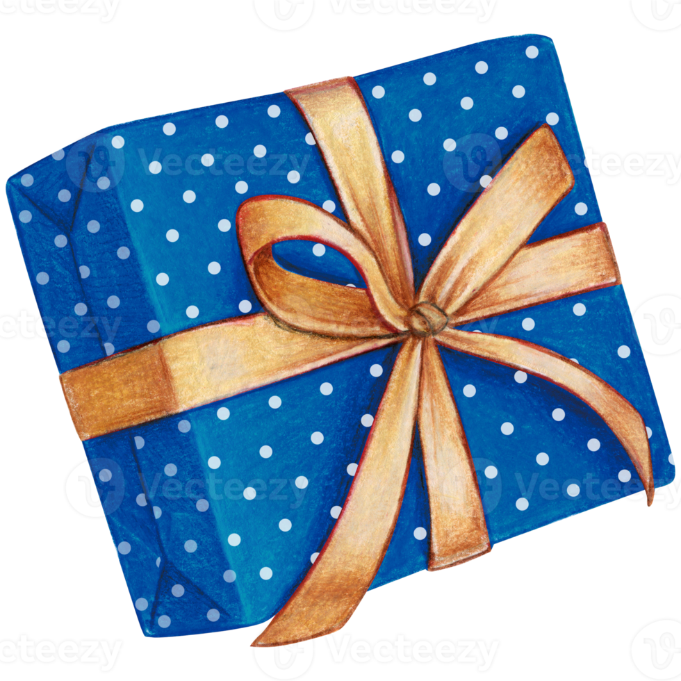 Watercolor hand drawn christmas gift png