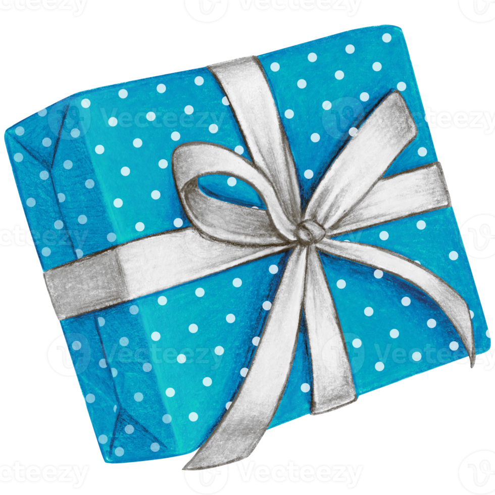Watercolor hand drawn christmas gift png
