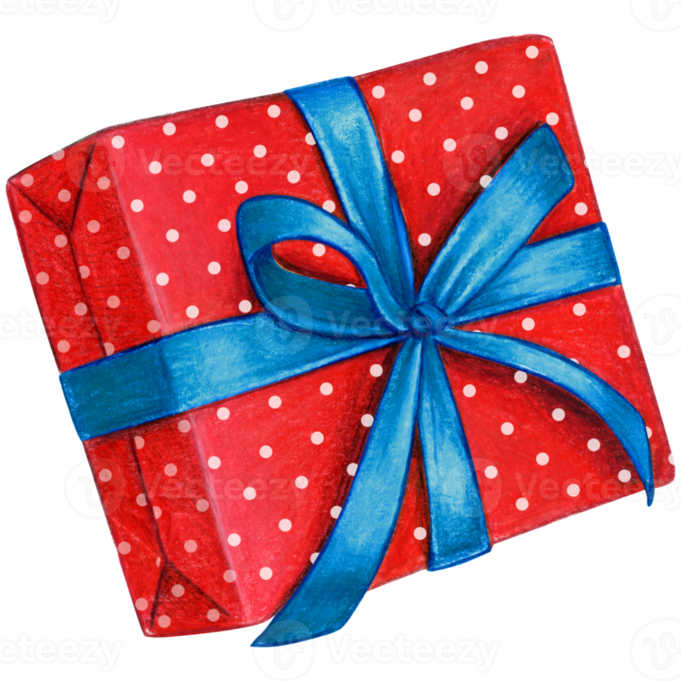 Watercolor hand drawn christmas gift png
