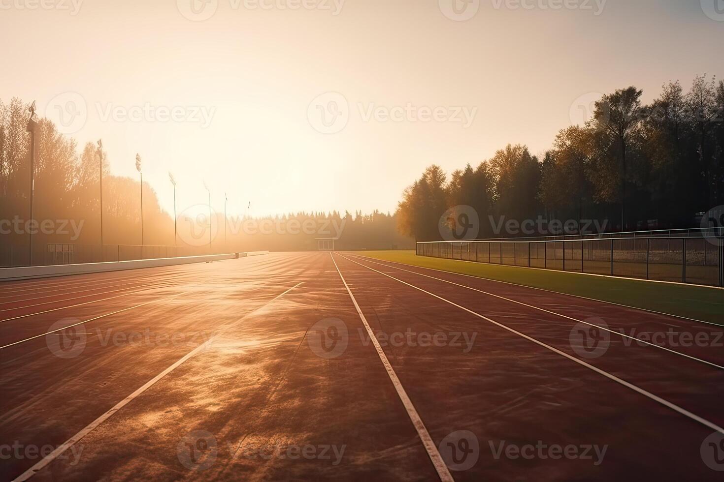 running track in a stadium. Running track in the stadium. Rubber coating. . photo