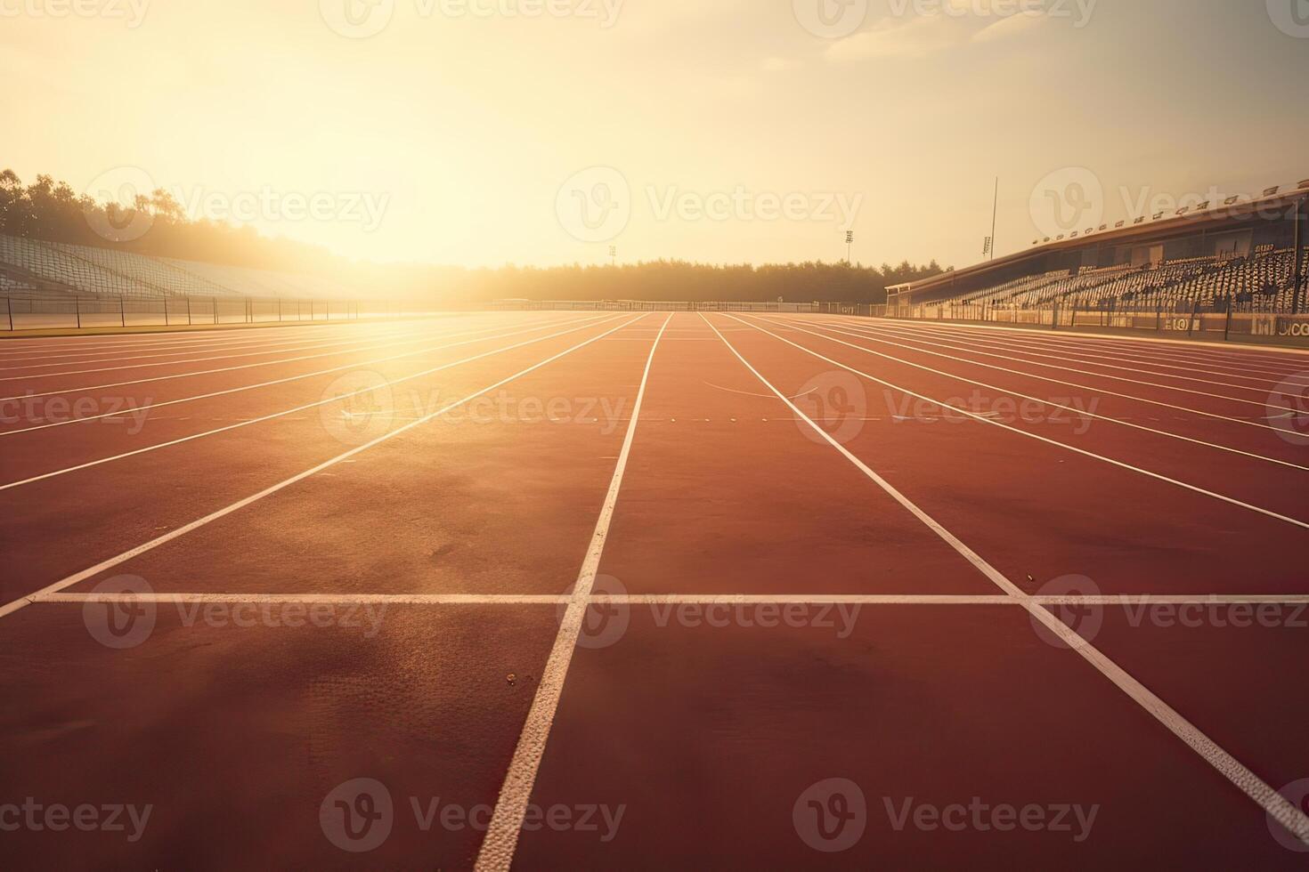 running track in a stadium. Running track in the stadium. Rubber coating. . photo