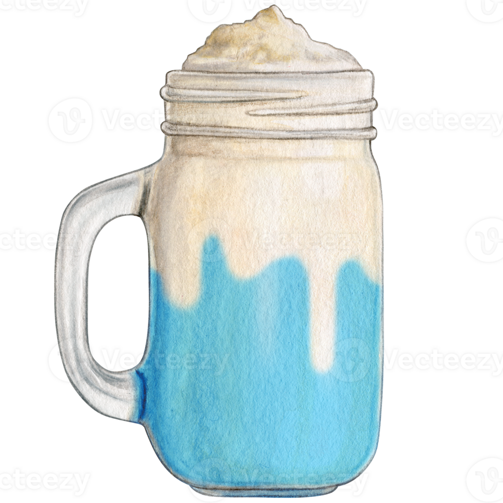 aquarelle main tiré Milk-shake png