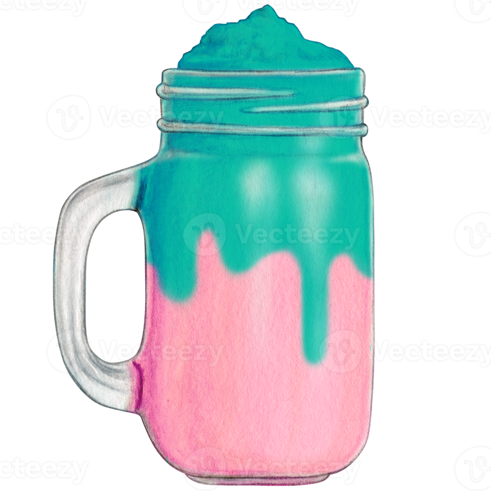 vattenfärg hand dragen milkshake png