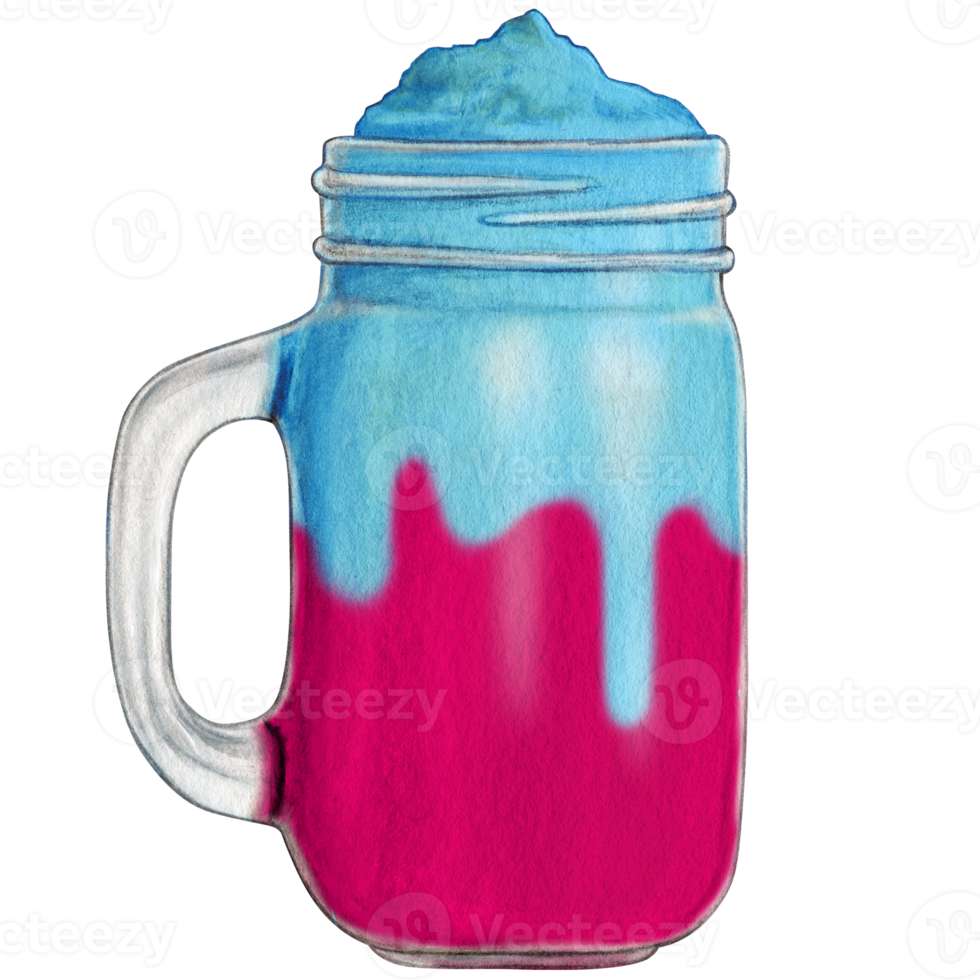 watercolor hand drawn milkshake png