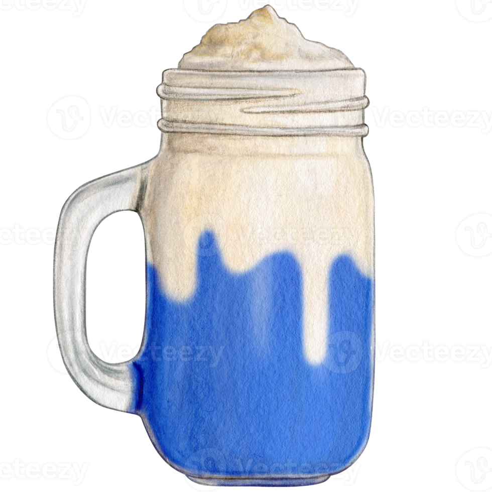 watercolor hand drawn milkshake png