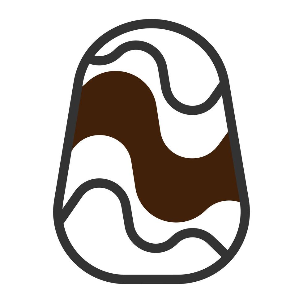 egg icon duotone grey brown colour easter symbol illustration. vector