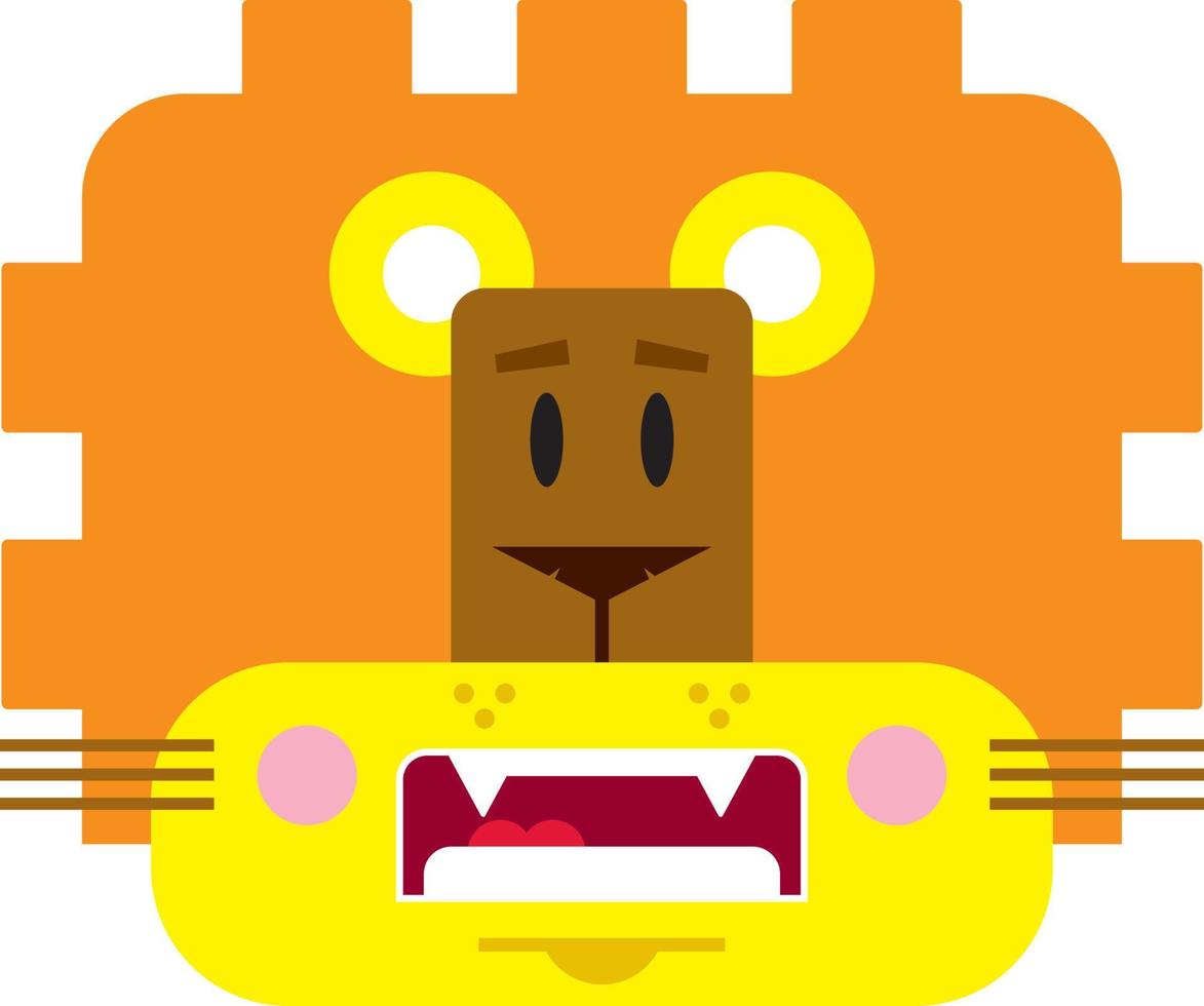 Cute Cartoon Lion - King of the Jungle Character vector