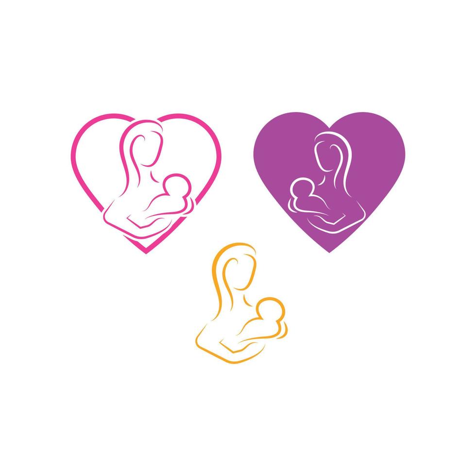 mom and baby vector illustrration design