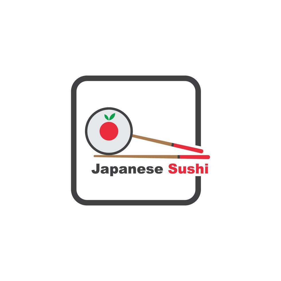 sushi vector icon label illustration design
